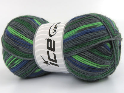 Sock Varicolor Green Shades, Grey Shades, Blue fnt2-81933