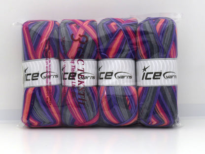 Sock Varicolor Grey Shades, Lilac Shades, Salmon, Fuchsia fnt2-81936