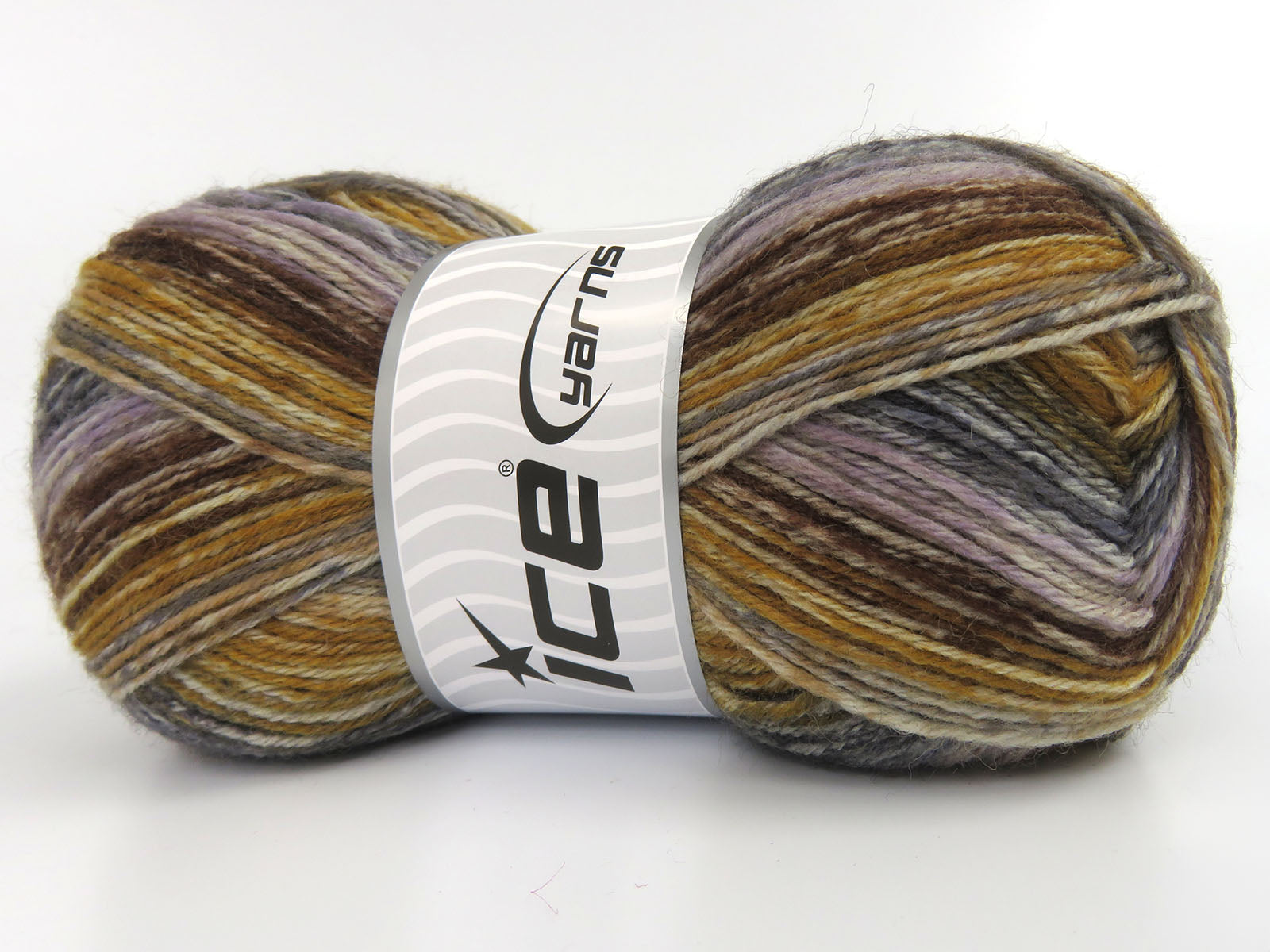 Sock Varicolor Gold, Light Lilac, Grey Shades, Brown fnt2-81938