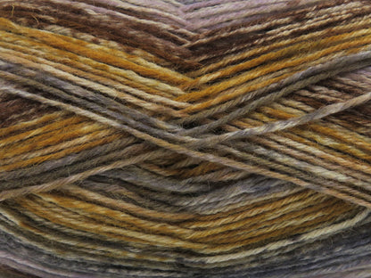 Sock Varicolor Gold, Light Lilac, Grey Shades, Brown fnt2-81938