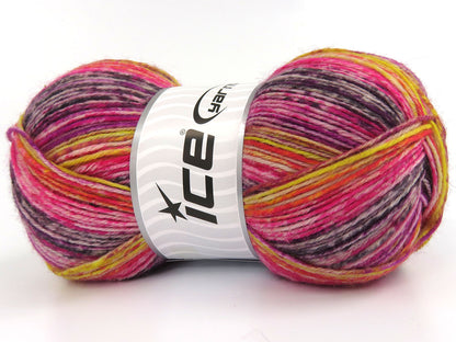 Sock Varicolor Black, Yellow, Purple Shades, Pink fnt2-81942