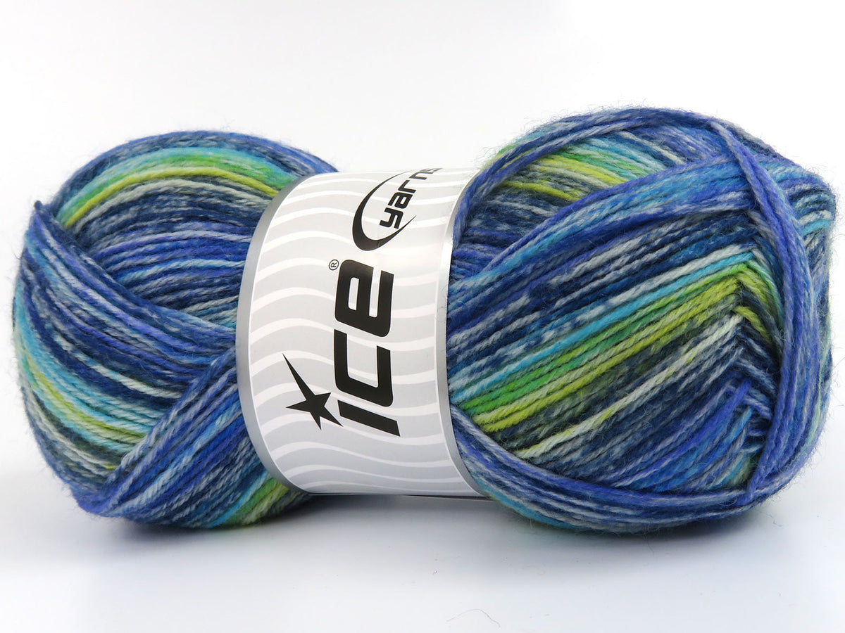 Sock Varicolor Blue Shades, Green Shades fnt2-81943