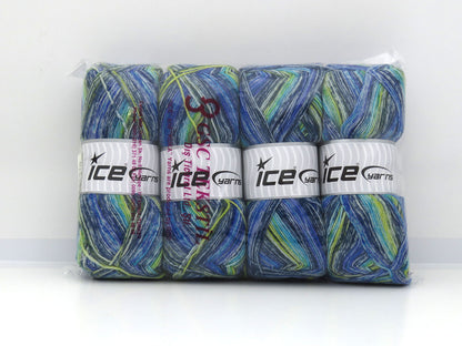 Sock Varicolor Blue Shades, Green Shades fnt2-81943