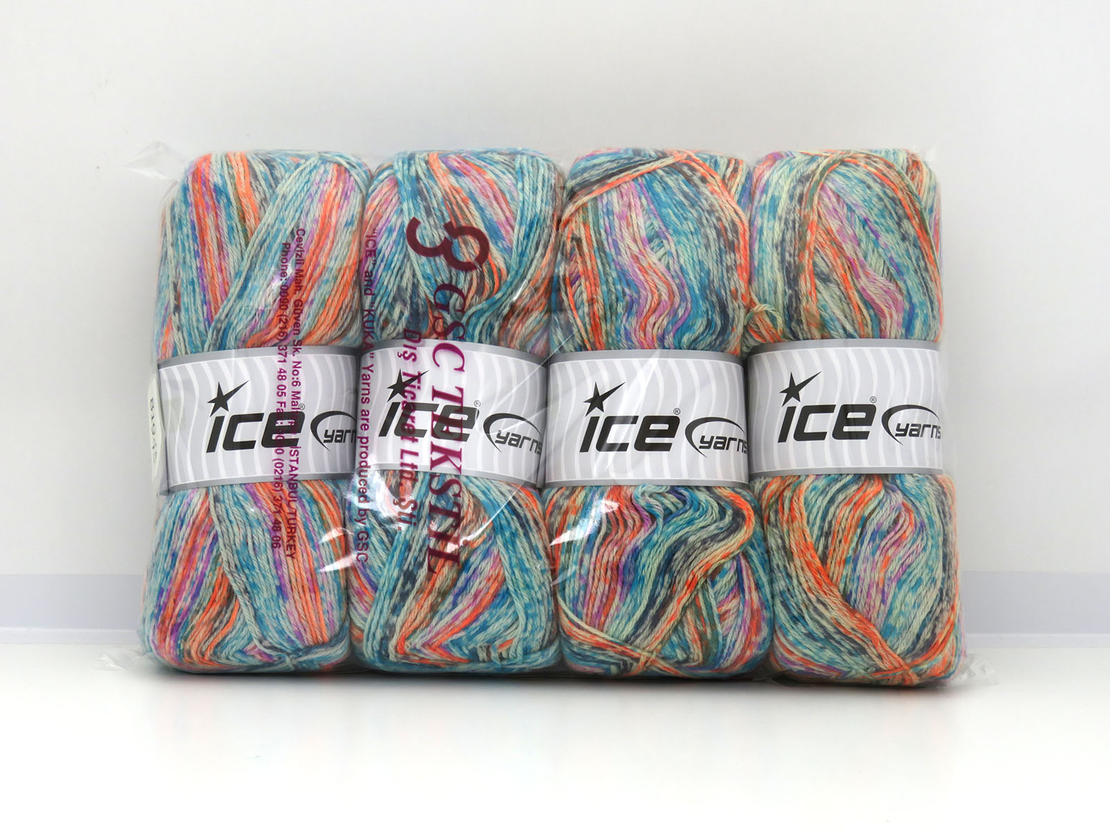 Sock Varicolor Turquoise, Neon Orange, Blue, Green, Pink, Lilac fnt2-81945