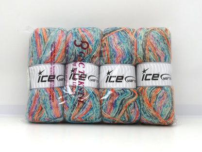 Sock Varicolor Turquoise, Neon Orange, Blue, Green, Pink, Lilac fnt2-81945