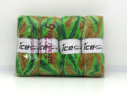 Sock Varicolor Green shades, Brown Shades fnt2-81946