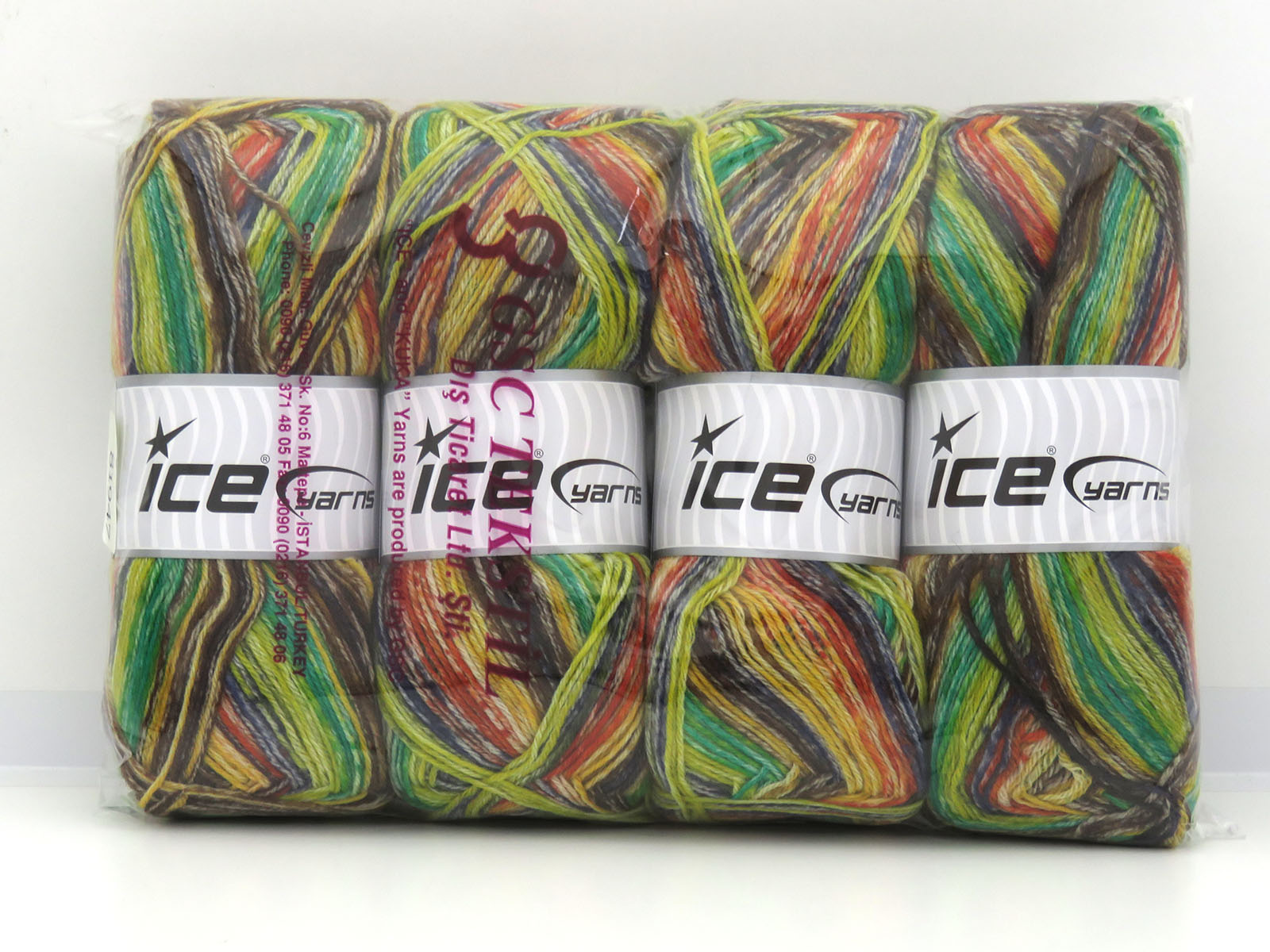 Sock Varicolor Green shades, Brown Shades, Blue, Orange fnt2-81947