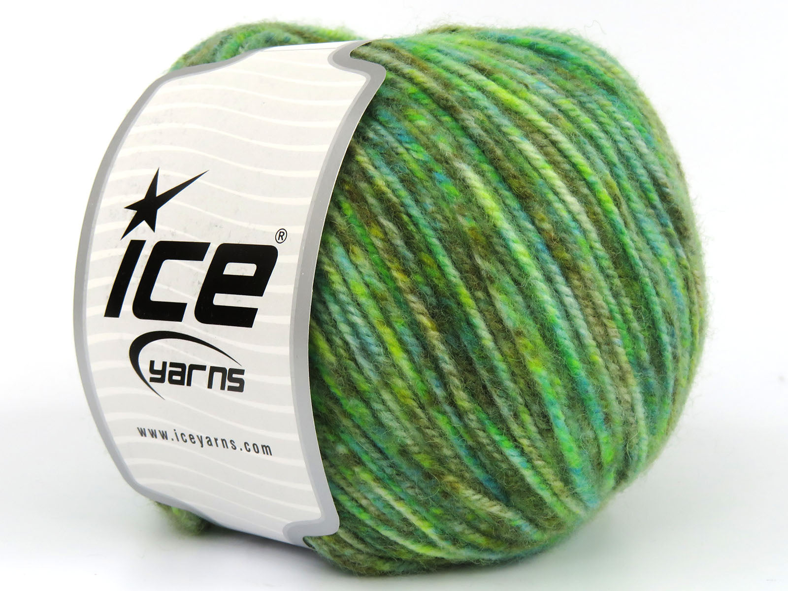 Wool Varicolor Worsted Green shades, Brown Shades fnt2-81952