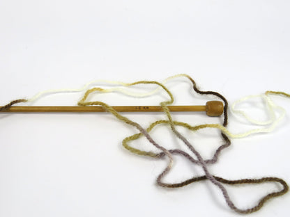 Wool Varicolor Worsted Brown Shades, White fnt2-81959