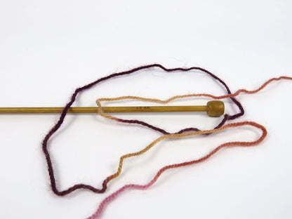 Wool Varicolor Worsted Maroon, Pink Shades, Copper fnt2-81961