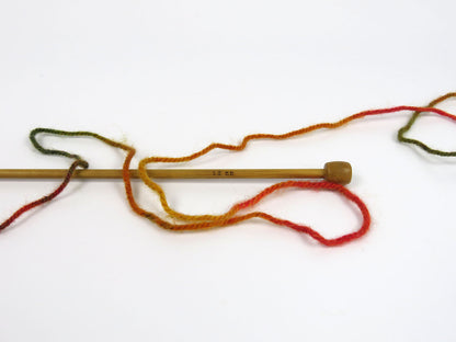 Wool Varicolor Worsted Gold Shades, Green, Red Shades fnt2-81962