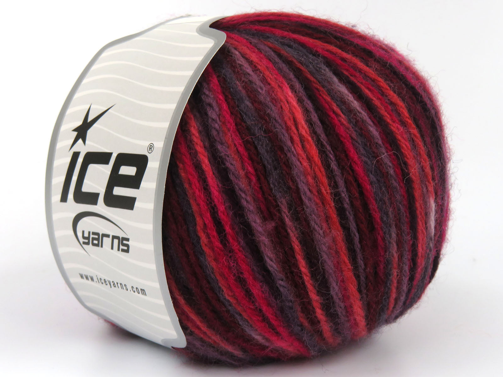 Wool Varicolor Worsted Purple Shades, Fuchsia, Burgundy, Salmon fnt2-81963