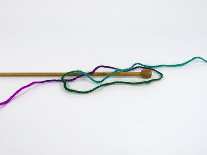 Wool Varicolor Worsted Green Shades, Purple Shades fnt2-81965