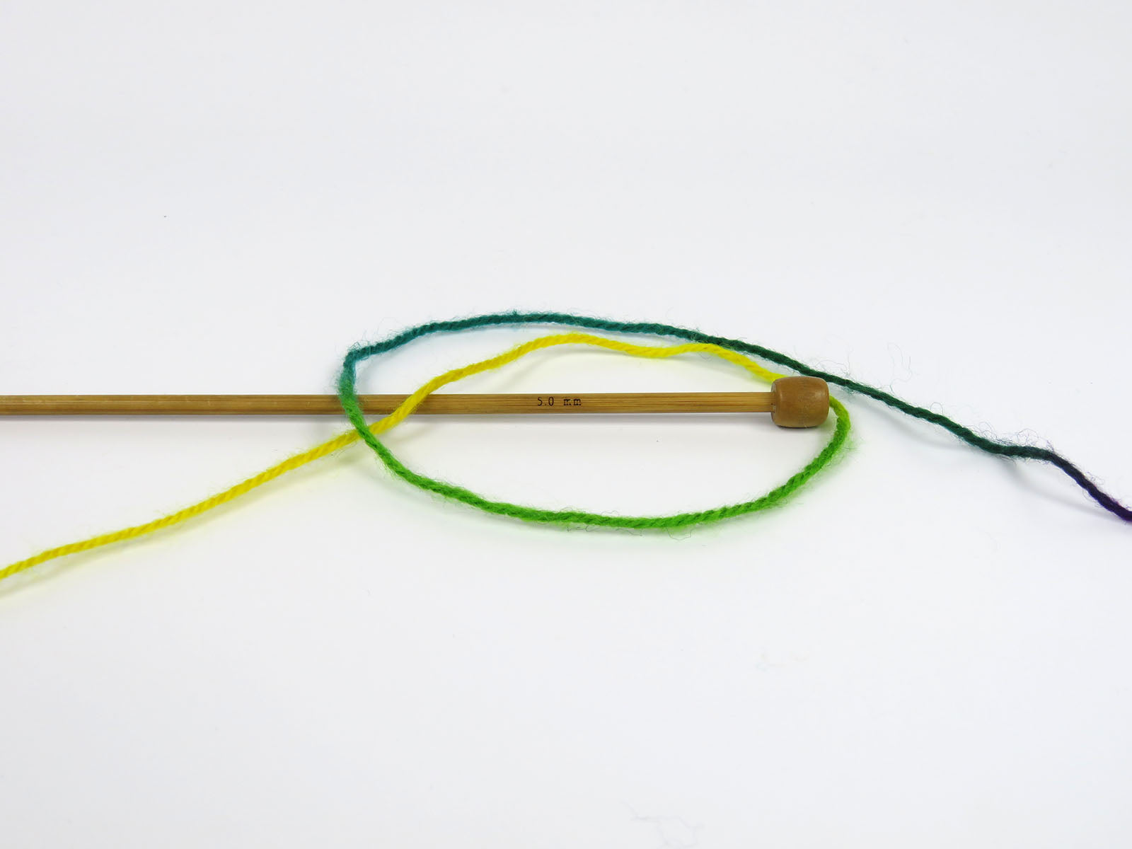 Wool Varicolor Worsted Green Shades, Purple Shades, Yellow fnt2-81966