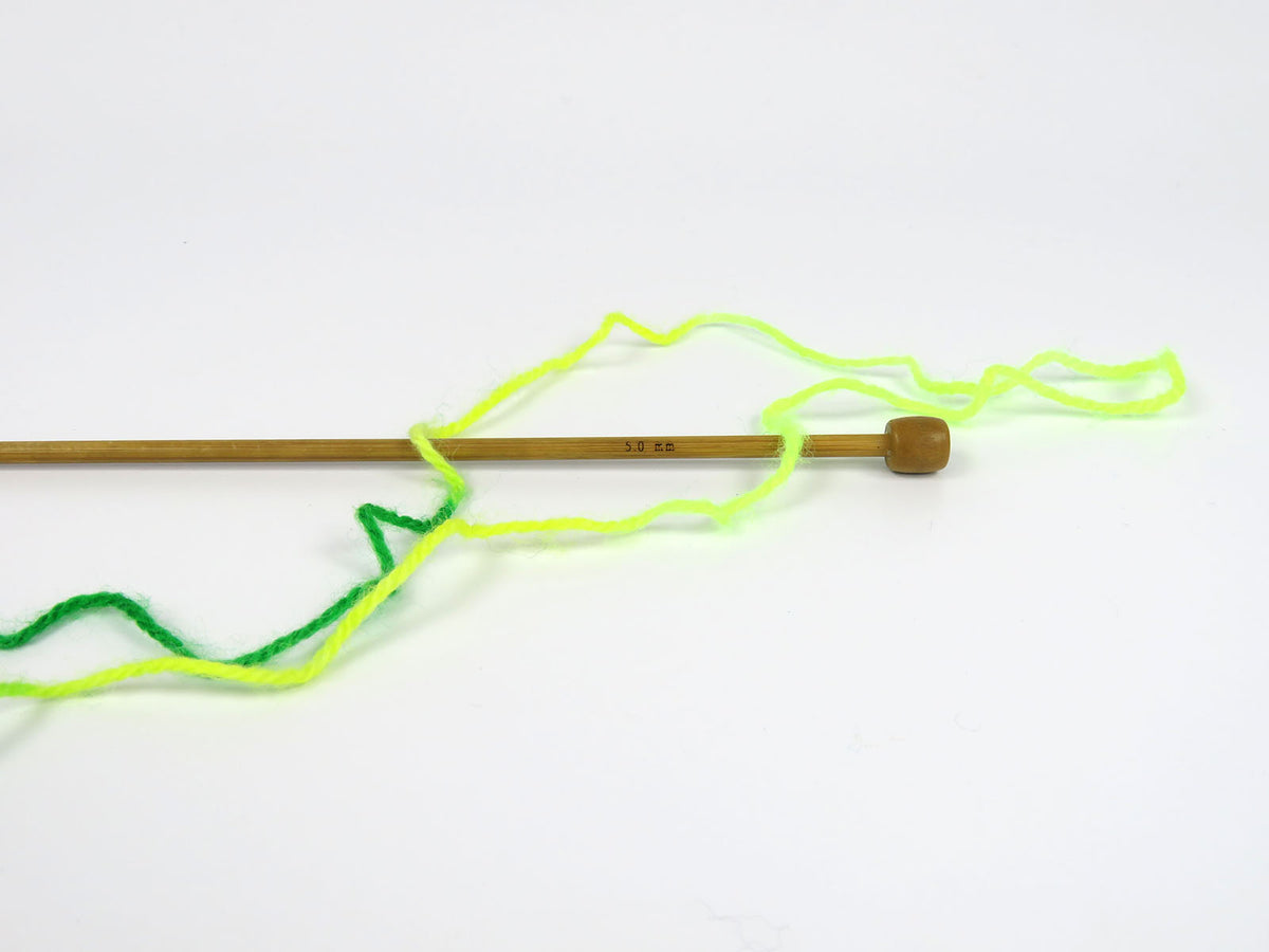 Wool Varicolor Worsted Green Shades, Yellow fnt2-81967