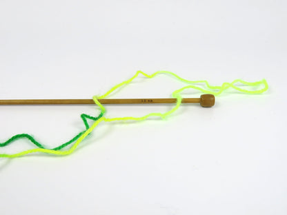 Wool Varicolor Worsted Green Shades, Yellow fnt2-81967