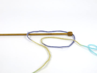 Wool Varicolor Worsted Camel, Cream, Purple, Turquoise, Mint Green fnt2-81973