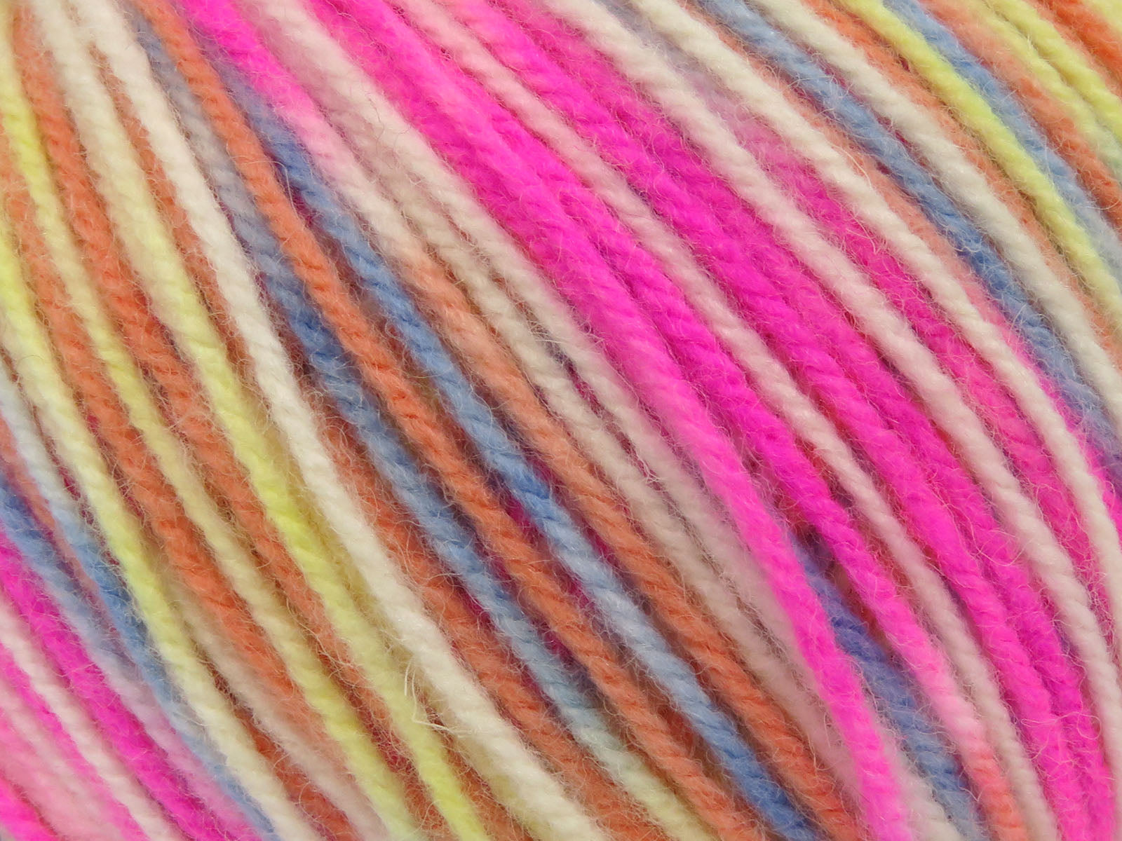 Wool Varicolor Worsted Mint Green, Light Orange, White, Light Blue, Pink fnt2-81974