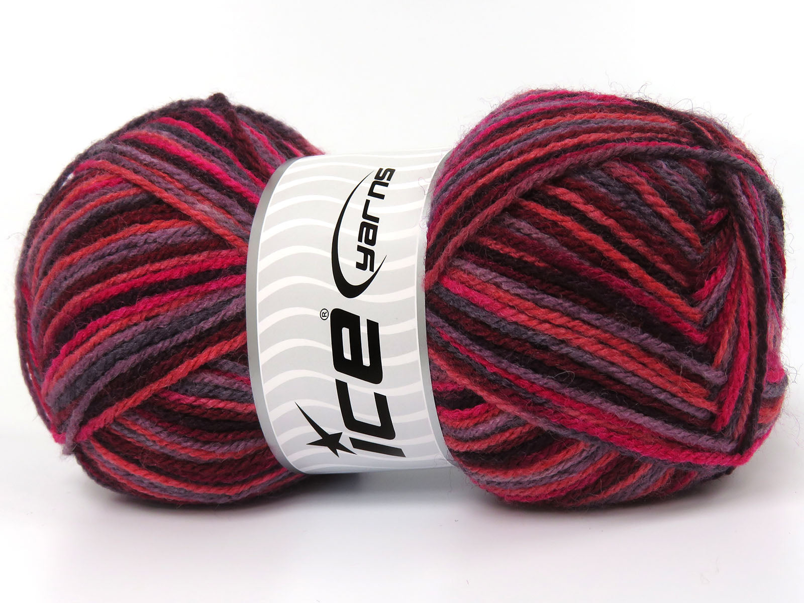 Wool Varicolor Light Purple Shades, Fuchsia, Salmon, Grey fnt2-81984
