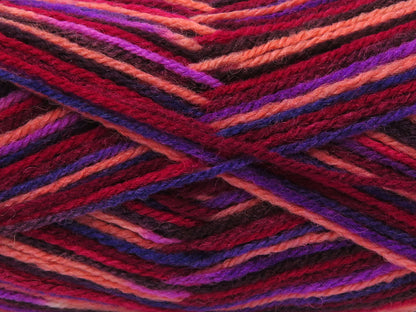Wool Varicolor Light Maroon, Purple, Salmon, Burgundy Shades, White fnt2-81985