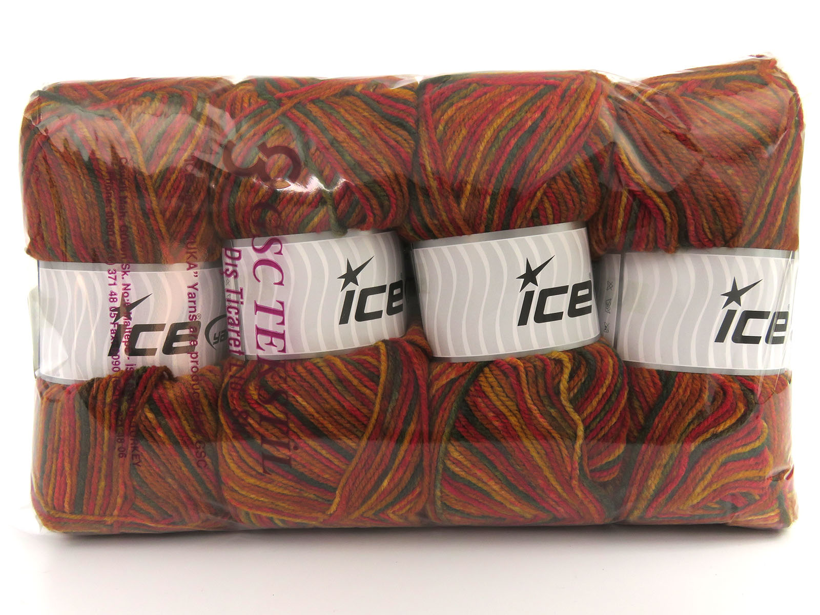 Wool Varicolor Light Gold Shades, Green Shades fnt2-81986