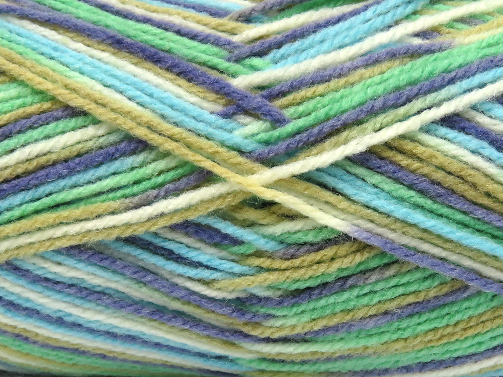 Wool Varicolor Light Purple, Turquoise, Green Shades, Camel, Cream fnt2-81997