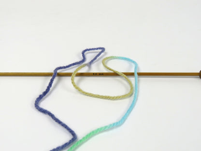 Wool Varicolor Light Purple, Turquoise, Green Shades, Camel, Cream fnt2-81997