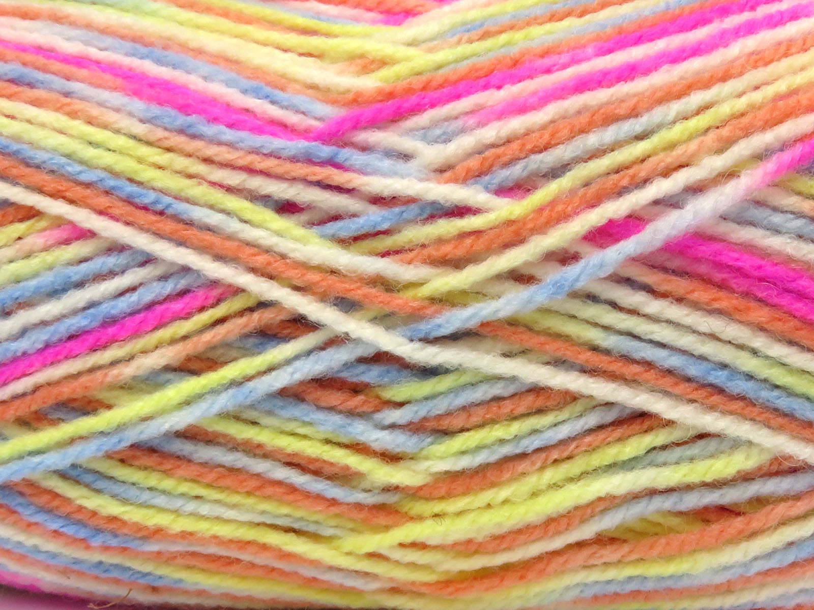 Wool Varicolor Light Fuchsia, Yellow, Blue, White fnt2-81998