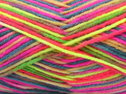 Wool Varicolor Light Pink, Orange Shades, Green Shades fnt2-81999