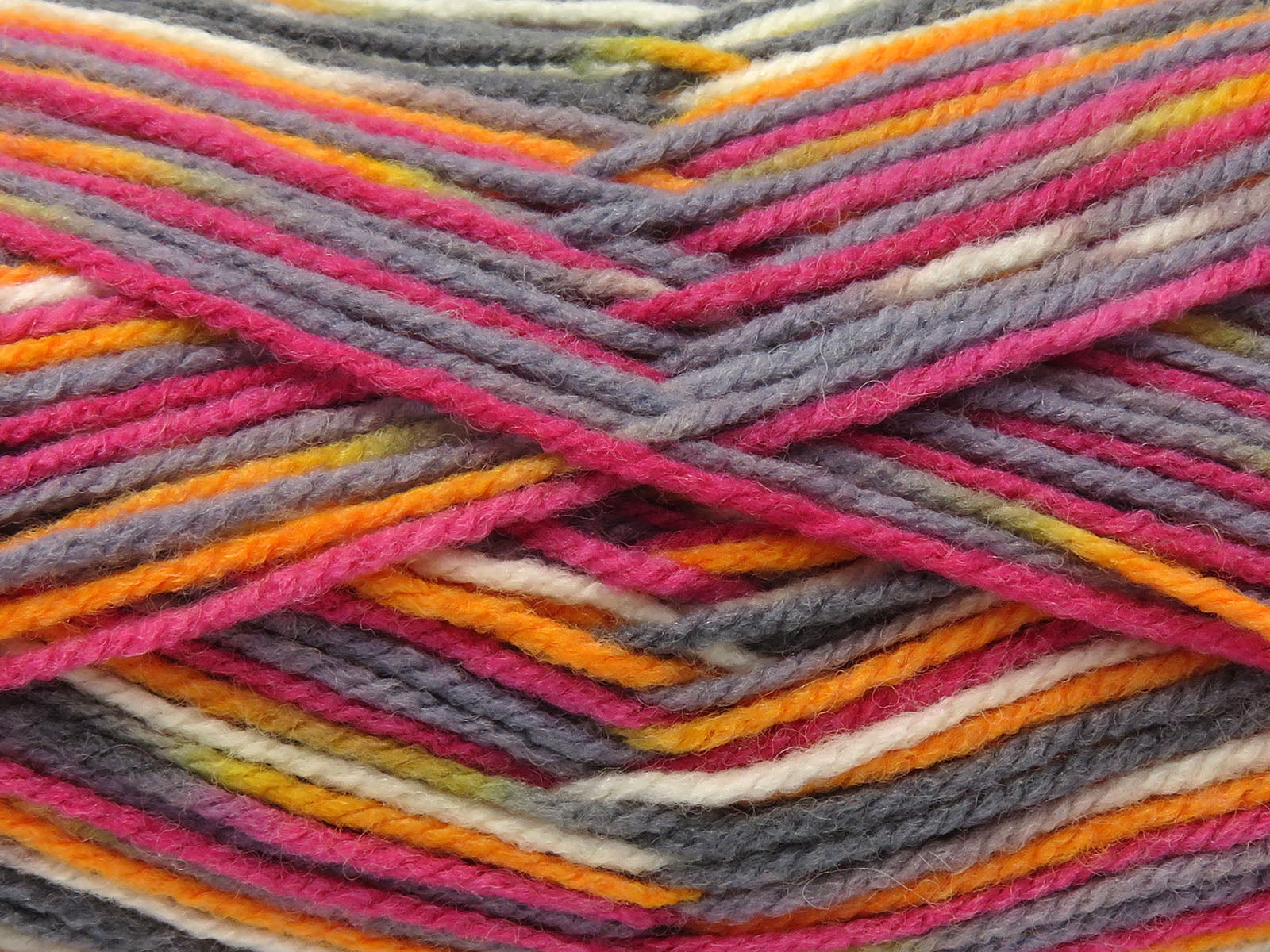 Wool Varicolor Light Grey, White, Orange fnt2-82000