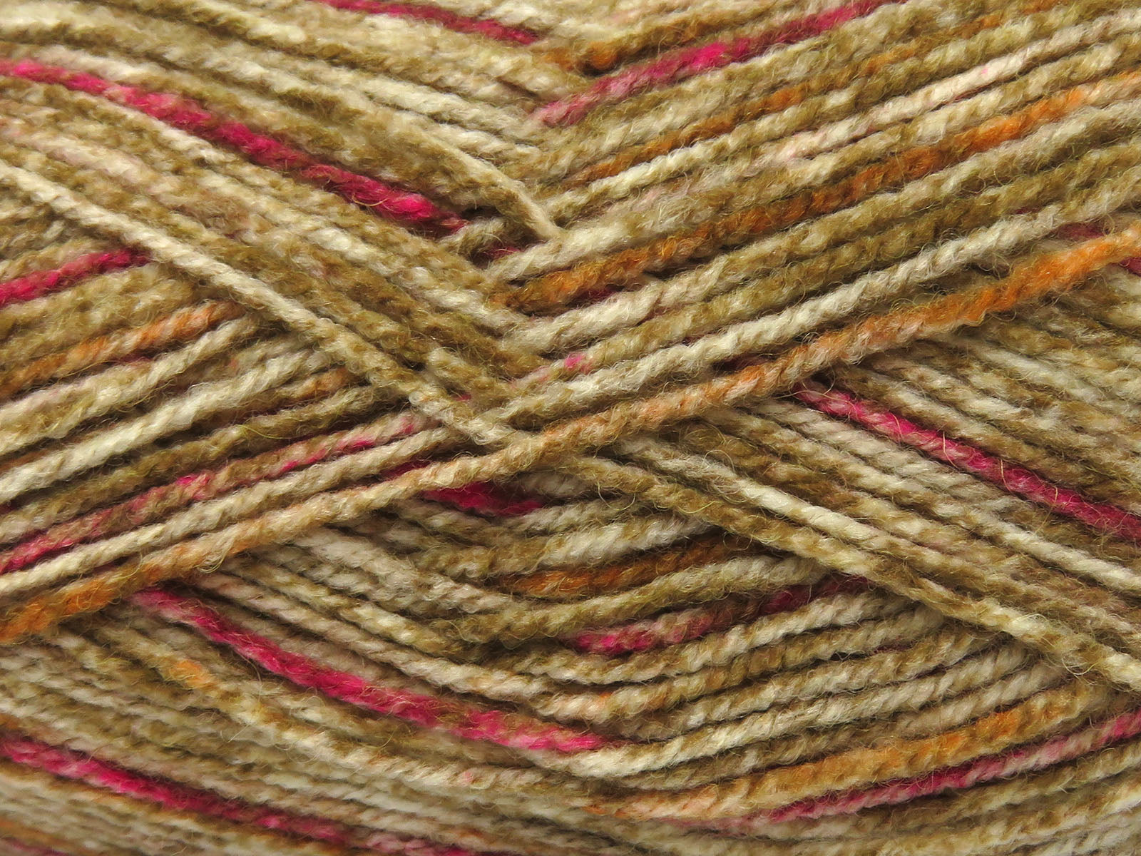 Wool Varicolor Light Fuchsia, Orange, Brown Shades fnt2-82003