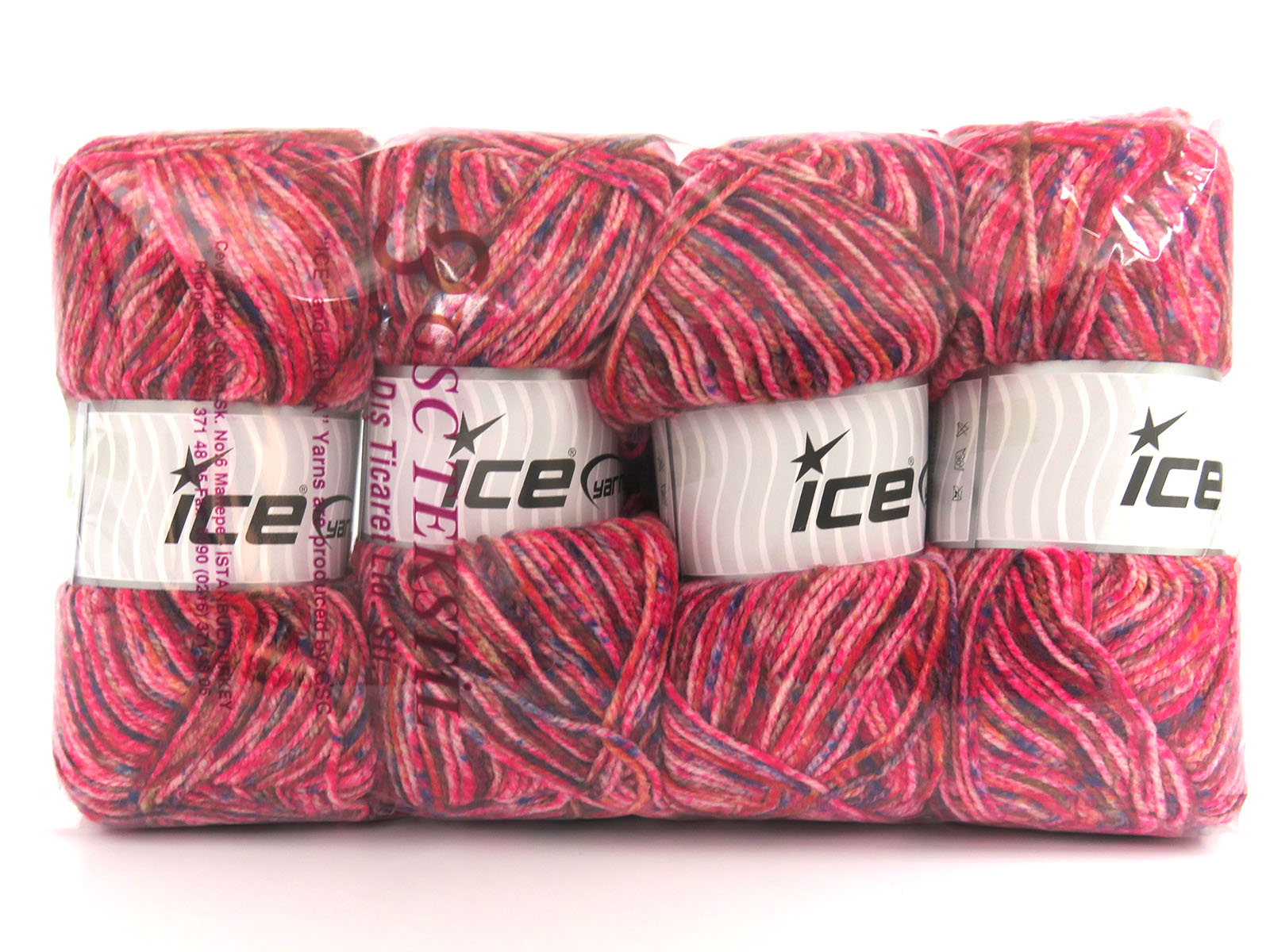 Wool Varicolor Light Pink Shades, Copper, Brown Shades, Blue Shades fnt2-82010