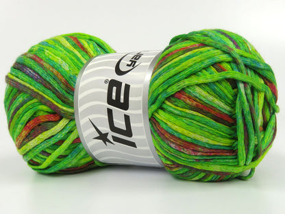 Cotton Splash Green Shades, Yellow, Copper fnt2-82032