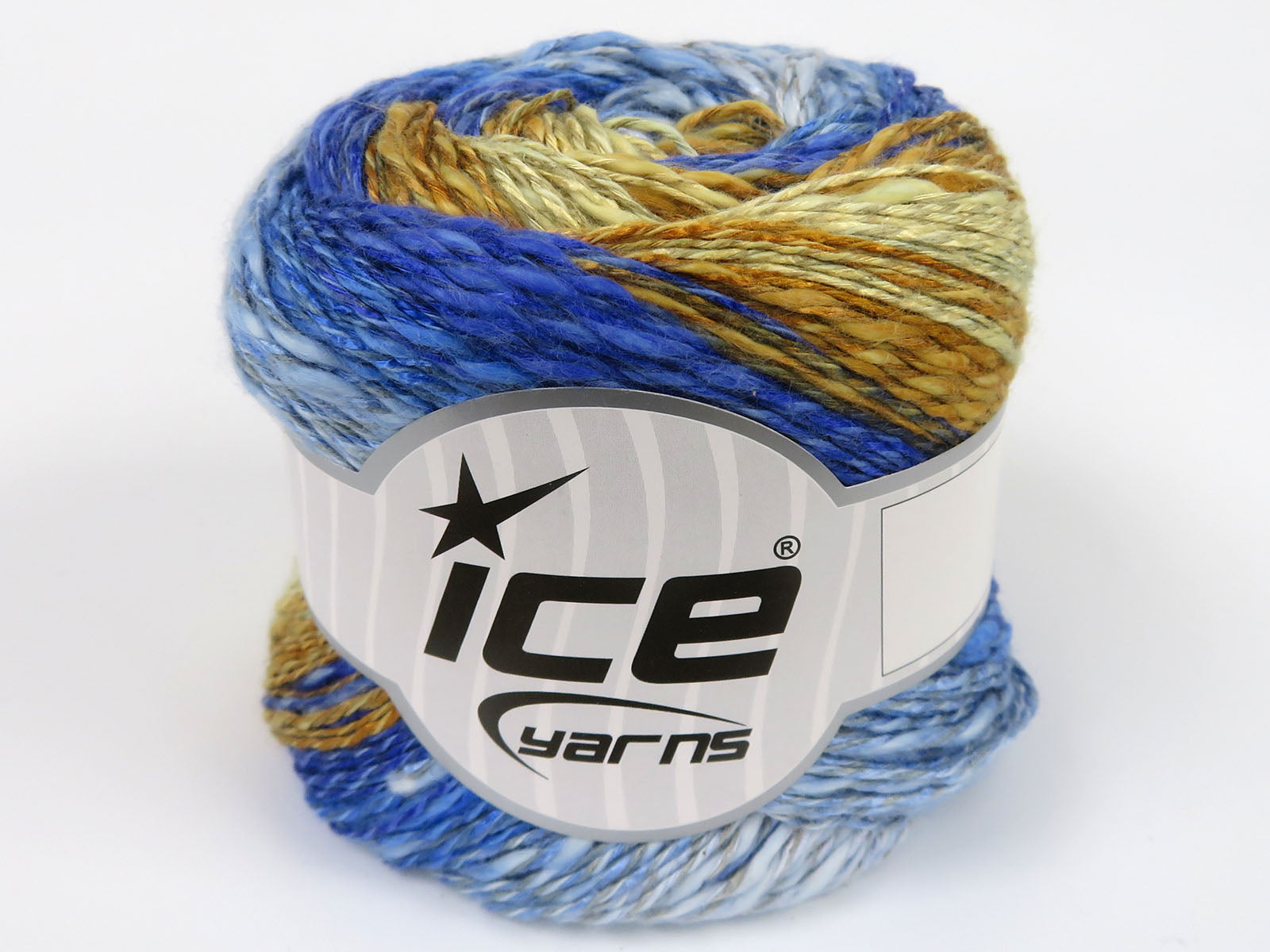 Linen VisCot Blue Shades, Gold Shades fnt2-82099