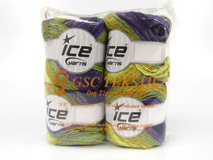 Linen VisCot Purple Shades, Green Shades fnt2-82101