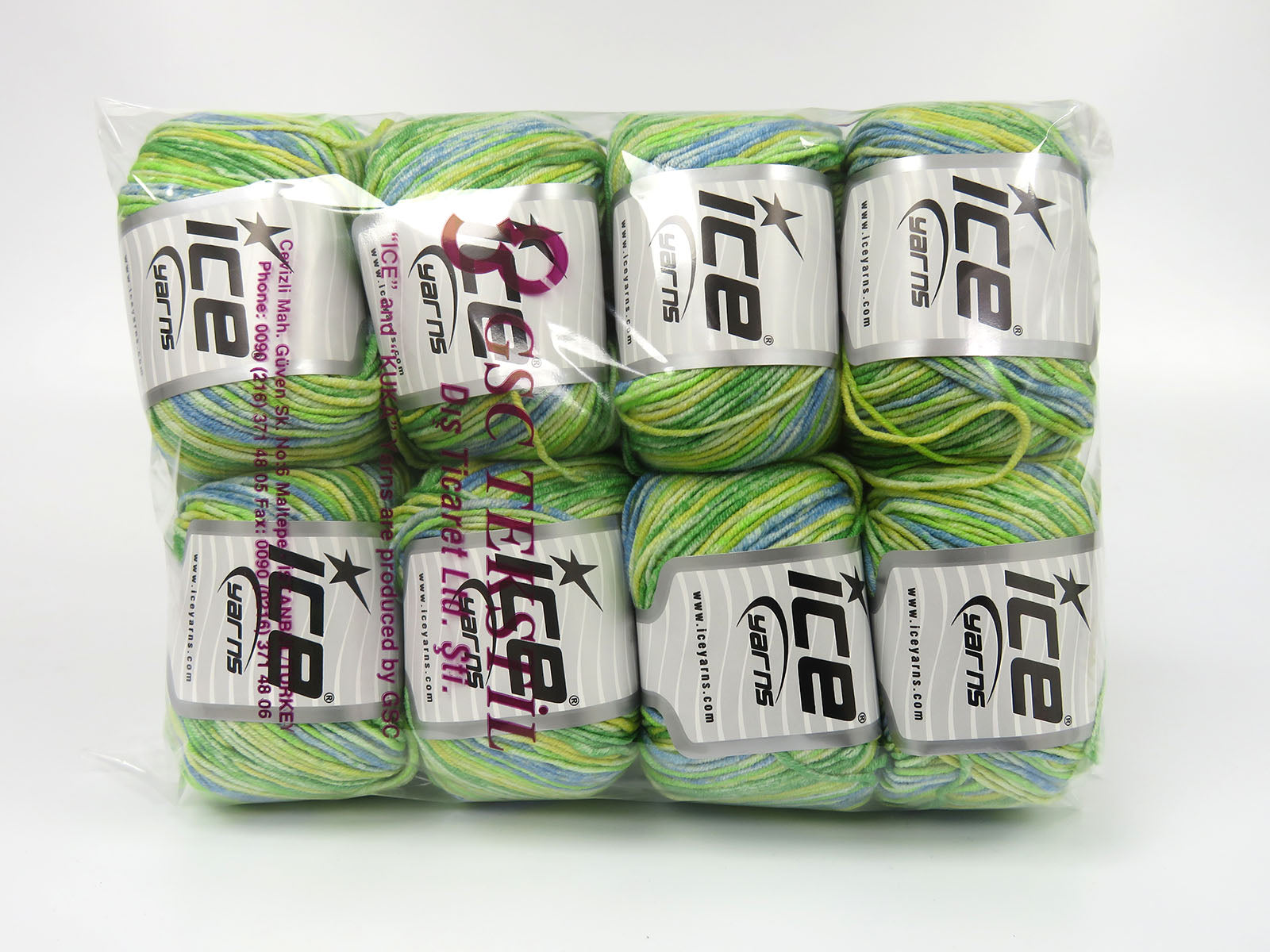 Lorena Splash Green Shades, Yellow, Blue Shades fnt2-82130