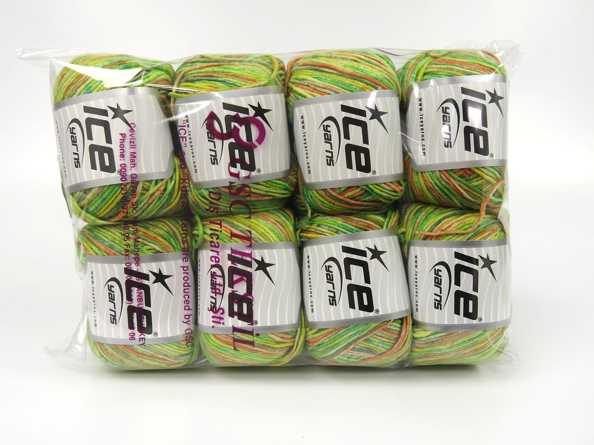 Lorena Splash Green Shades, Yellow, Orange fnt2-82135
