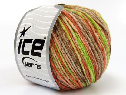 Lorena Splash Salmon, Green, Brown fnt2-82137