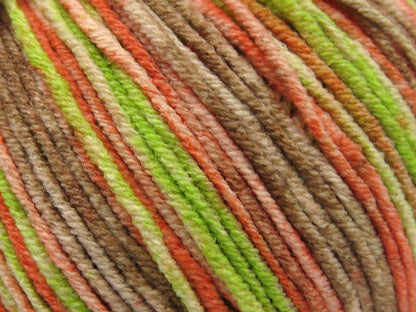 Lorena Splash Salmon, Green, Brown fnt2-82137