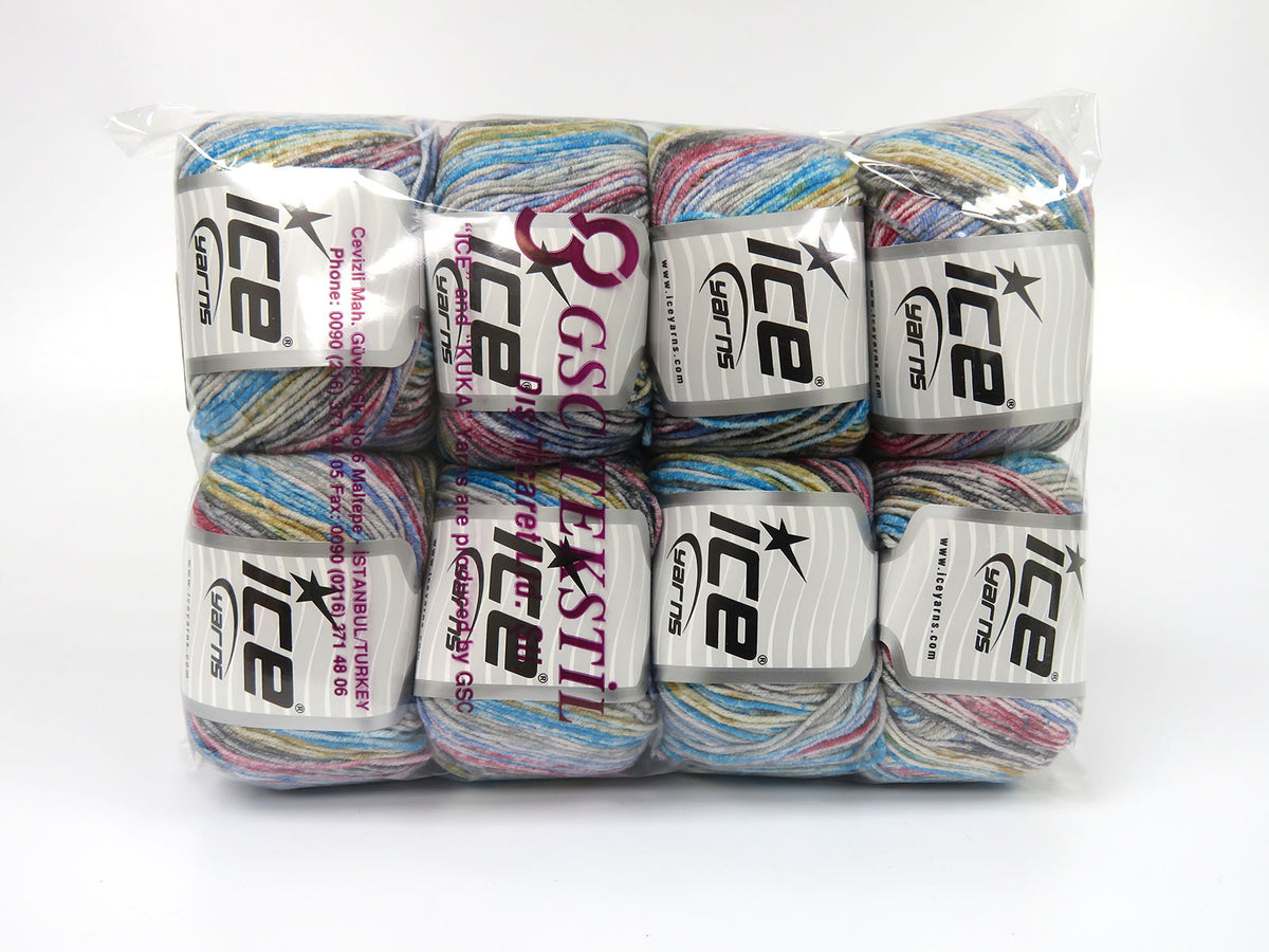 Lorena Splash Blue, Turquoise, Brown, Grey fnt2-82142