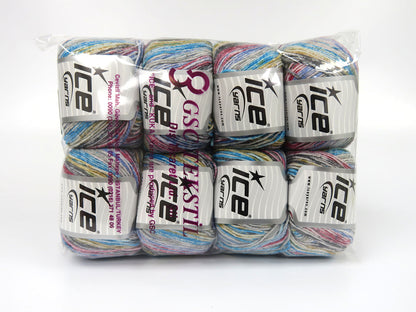 Lorena Splash Blue, Turquoise, Brown, Grey fnt2-82142