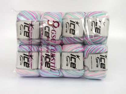 Lorena Pastel Green, Pink Shades, White, Turquoise fnt2-82150