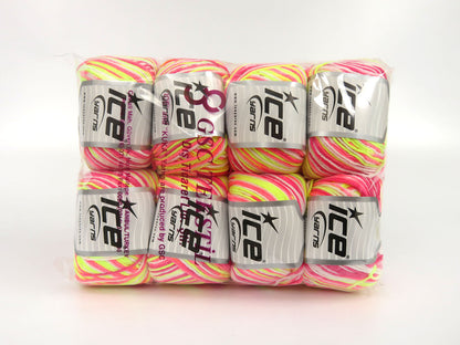 Lorena Pastel Pink Shades, Neon Green, White fnt2-82155