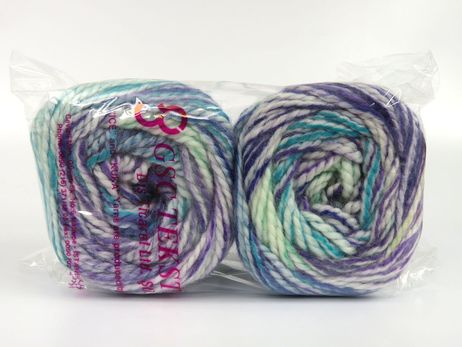 Cakes Alpine Angora Ecru, Purple, Green Shades fnt2-82163