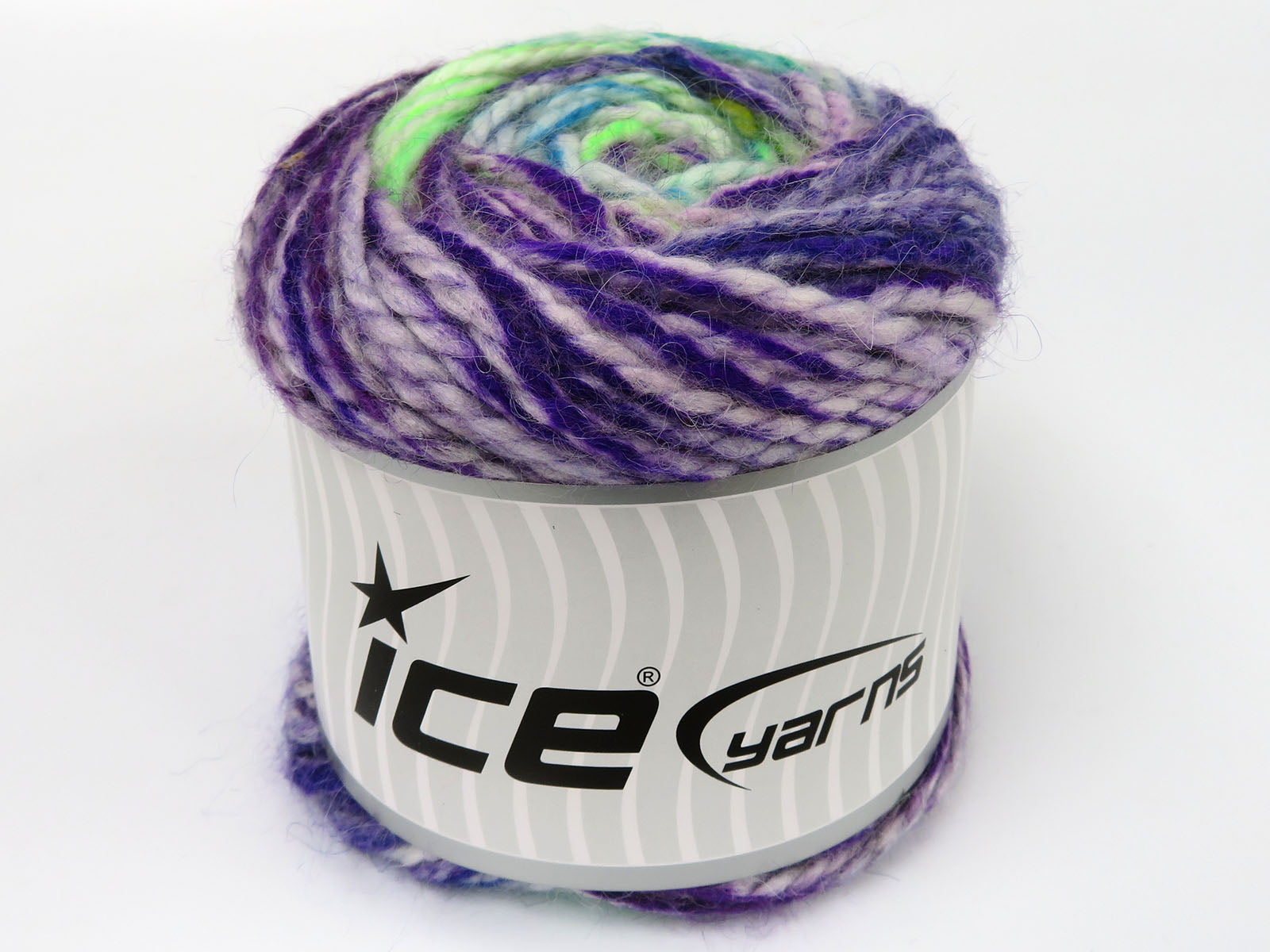 Cakes Alpine Angora Ecru, Purple, Yellow, Turquoise, Green Shades fnt2-82164