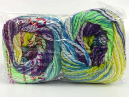 Cakes Alpine Angora Ecru, Purple, Yellow, Turquoise, Green Shades fnt2-82164