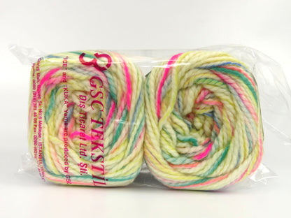 Cakes Alpine Angora Yellow Shades, Green, Salmon, Fuchsia fnt2-82165