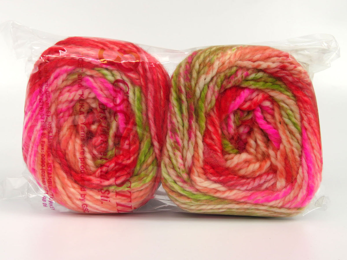 Cakes Alpine Angora Salmon Shades, Red Shades, Green Shades fnt2-82167