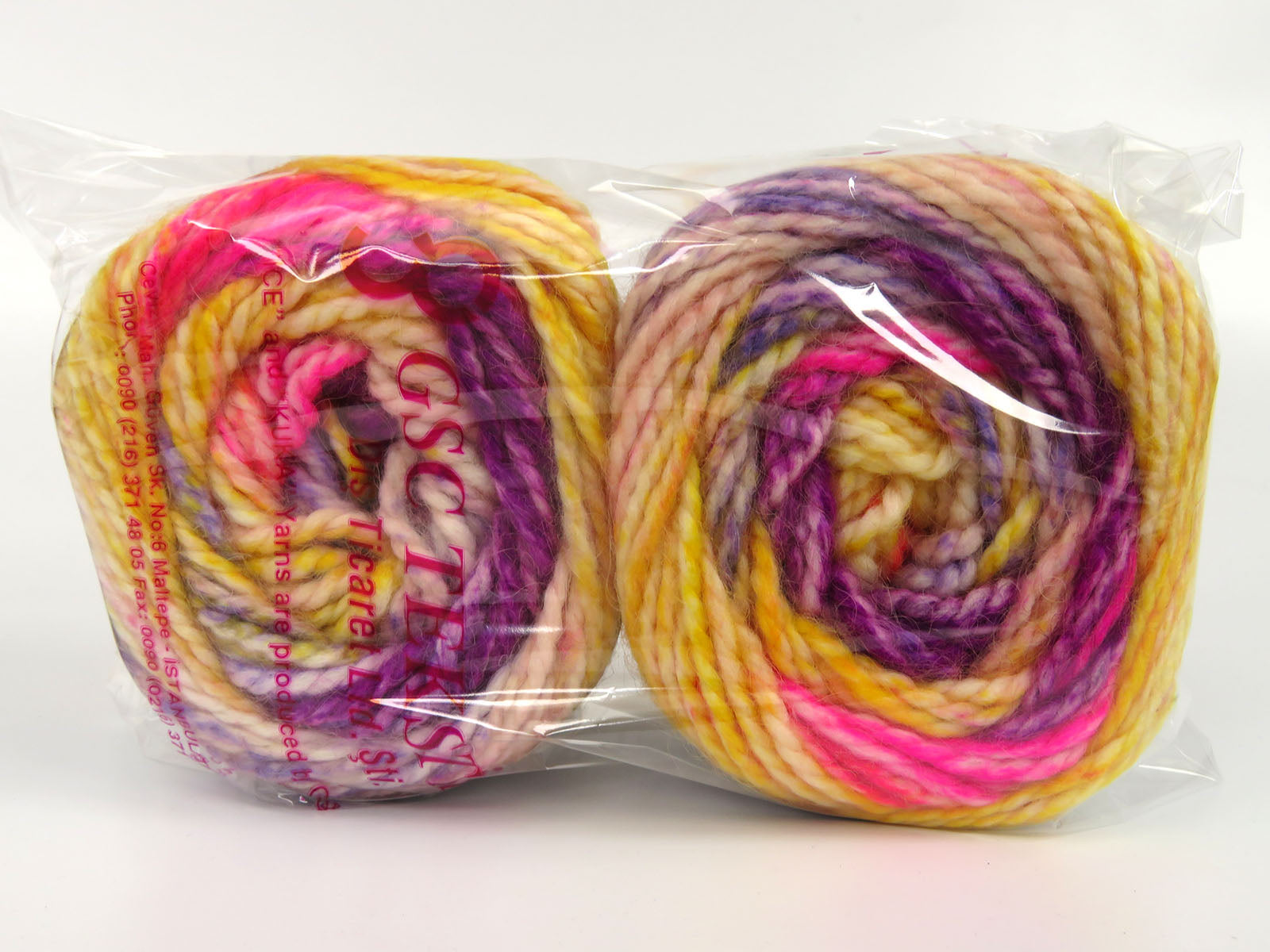 Cakes Alpine Angora Ecru, Purple Shades, Fuchsia, Gold fnt2-82168