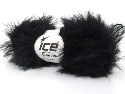 Faux Feather Black Sku:fnt2-82176